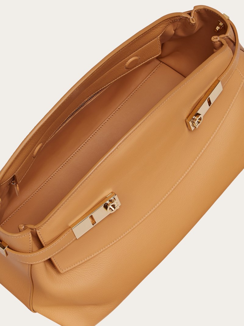 Ferragamo | Women's Hug Soft Crossbody Bag - Light Camel