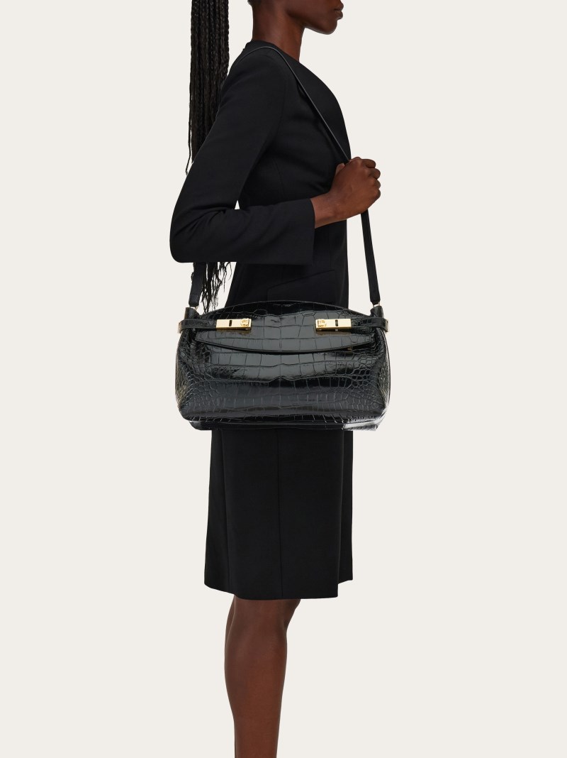 Ferragamo | Women's Hug Soft Crossbody Bag - Black