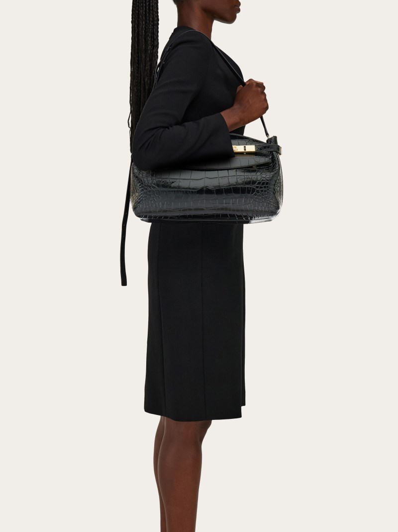 Ferragamo | Women's Hug Soft Crossbody Bag - Black
