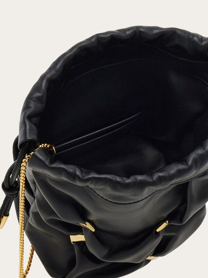 Ferragamo | Women's Mini Bucket Bag With Vara Bows - Black