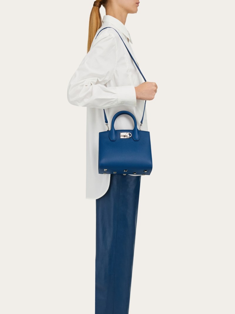 Ferragamo | Women's Studio Box Bag - Teal Blue