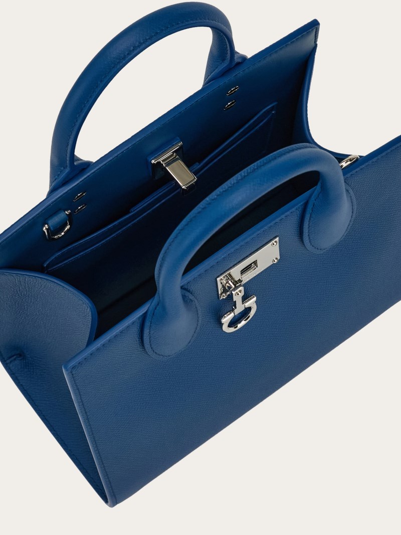 Ferragamo | Women's Studio Box Bag - Teal Blue