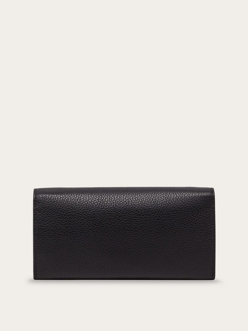 Ferragamo | Women's Gancini Wallet With Chain - Black