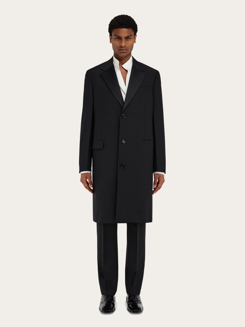 Ferragamo | Men's Single Breasted Coat - Black