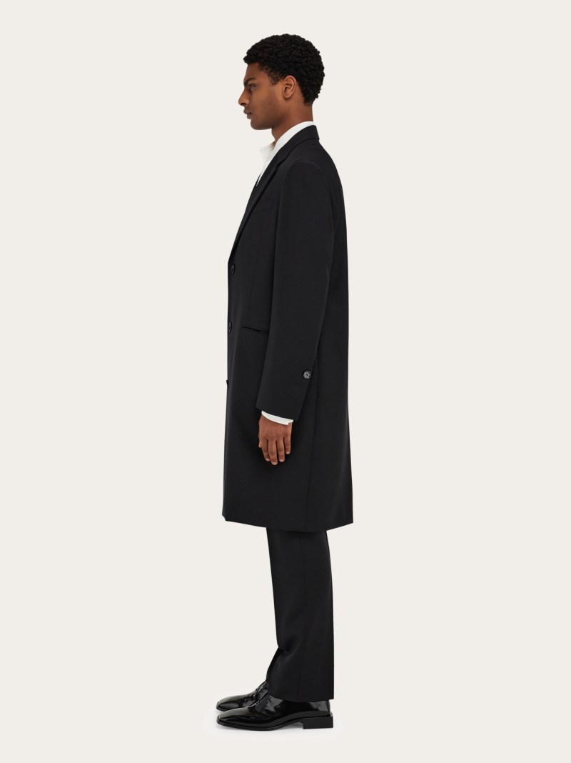 Ferragamo | Men's Single Breasted Coat - Black