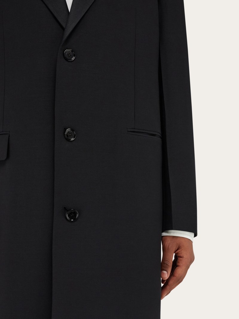 Ferragamo | Men's Single Breasted Coat - Black