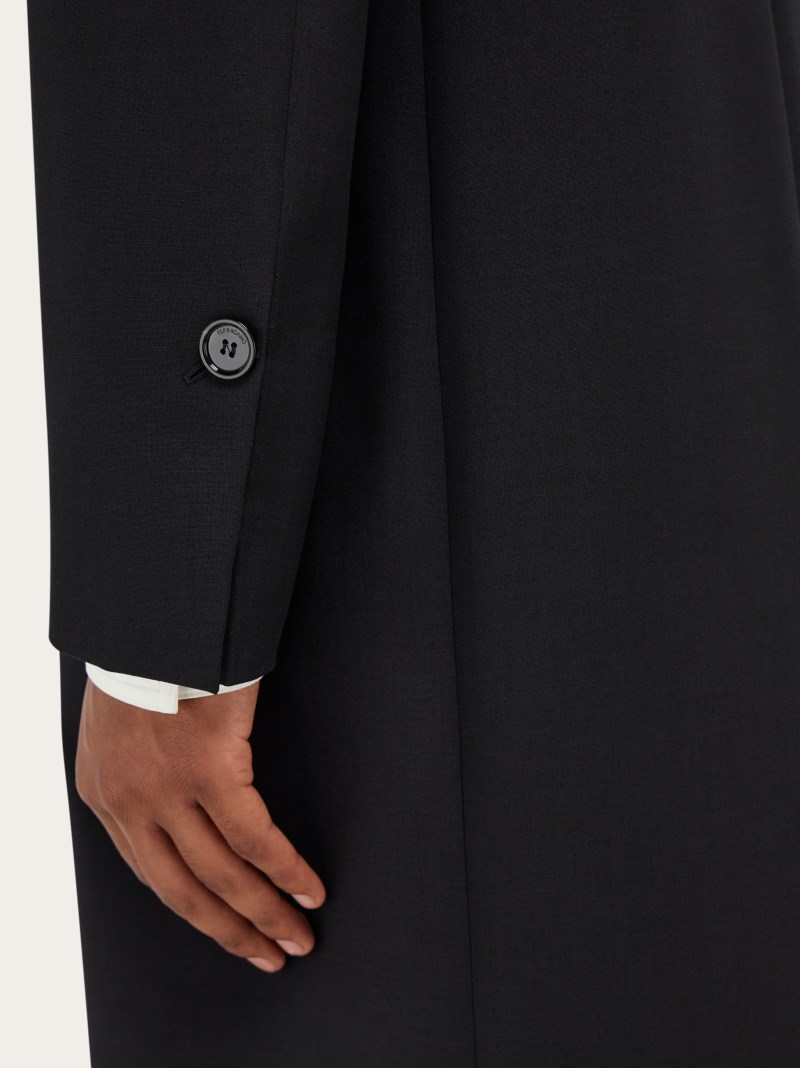 Ferragamo | Men's Single Breasted Coat - Black