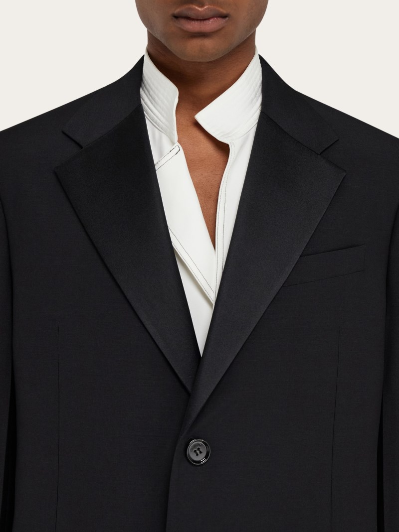Ferragamo | Men's Single Breasted Coat - Black