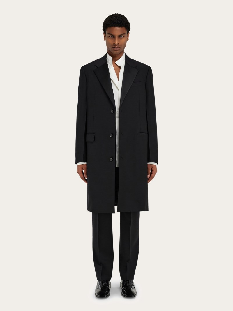 Ferragamo | Men's Single Breasted Coat - Black