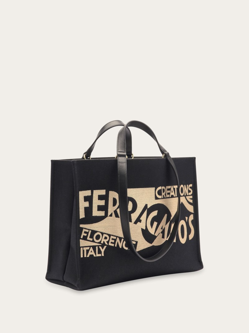 Ferragamo | Women's Tote Bag With Logo - Black