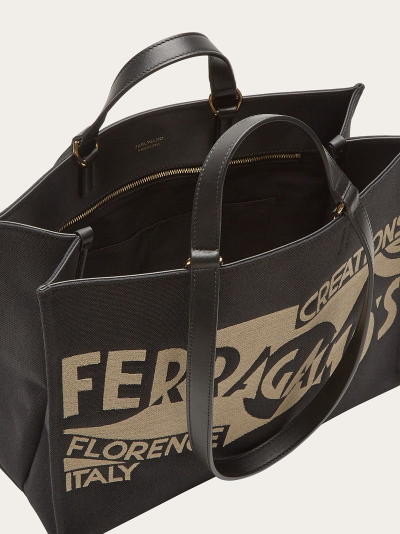 Ferragamo | Women's Tote Bag With Logo - Black