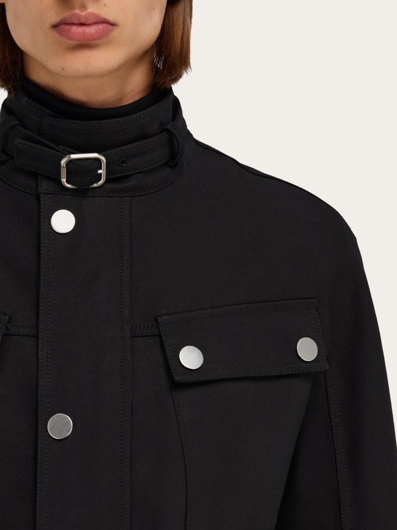Ferragamo | Men's Sahariana With Patch Pockets - Black
