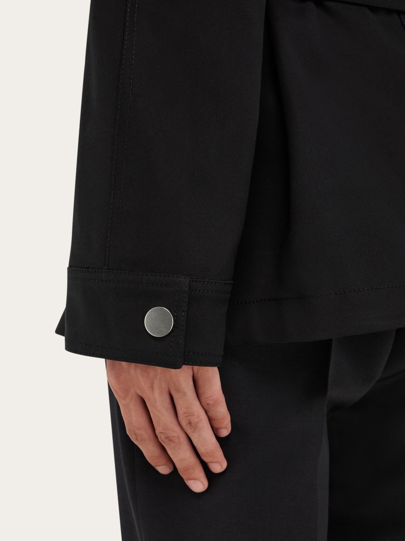 Ferragamo | Men's Sahariana With Patch Pockets - Black