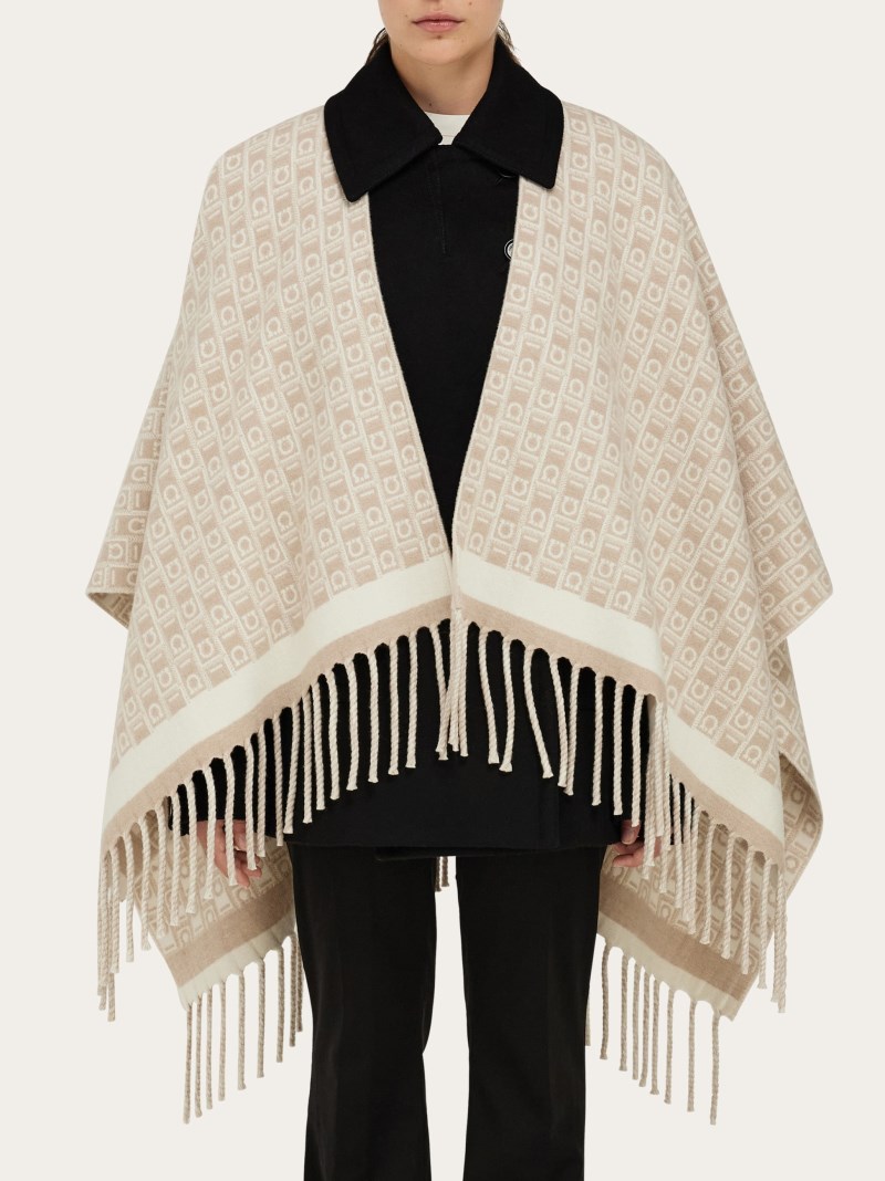 Ferragamo | Women's Monogram Cape - Mascarpone