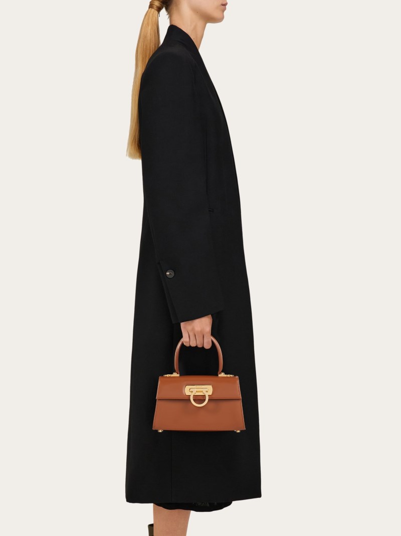 Ferragamo | Women's East-West Iconic Top Handle - Tan
