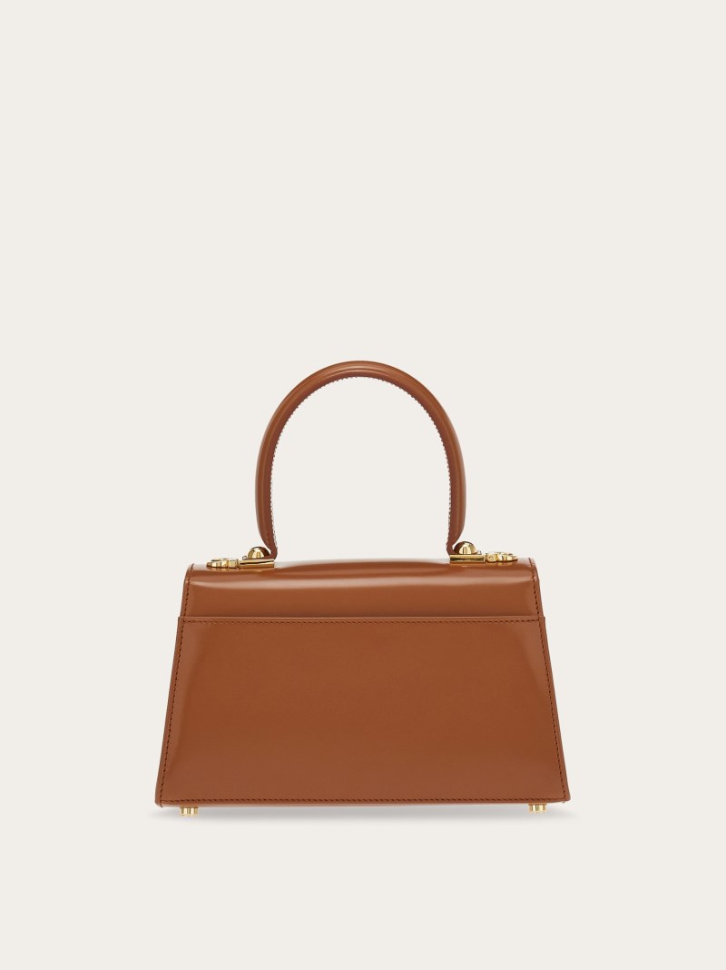 Ferragamo | Women's East-West Iconic Top Handle - Tan