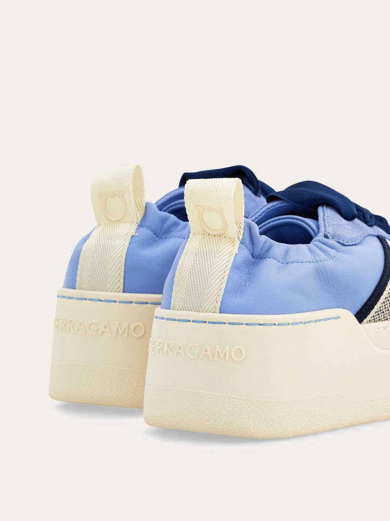 Ferragamo | Women's Wedge Sneaker - Oxford Blue