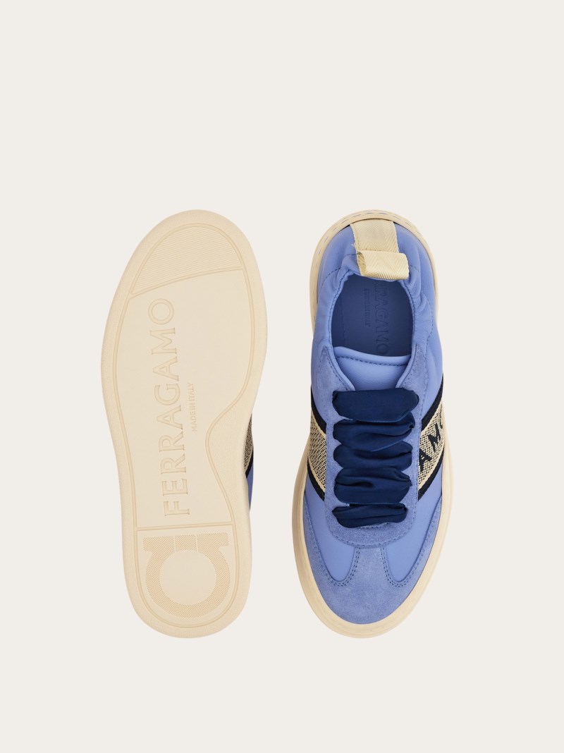 Ferragamo | Women's Wedge Sneaker - Oxford Blue