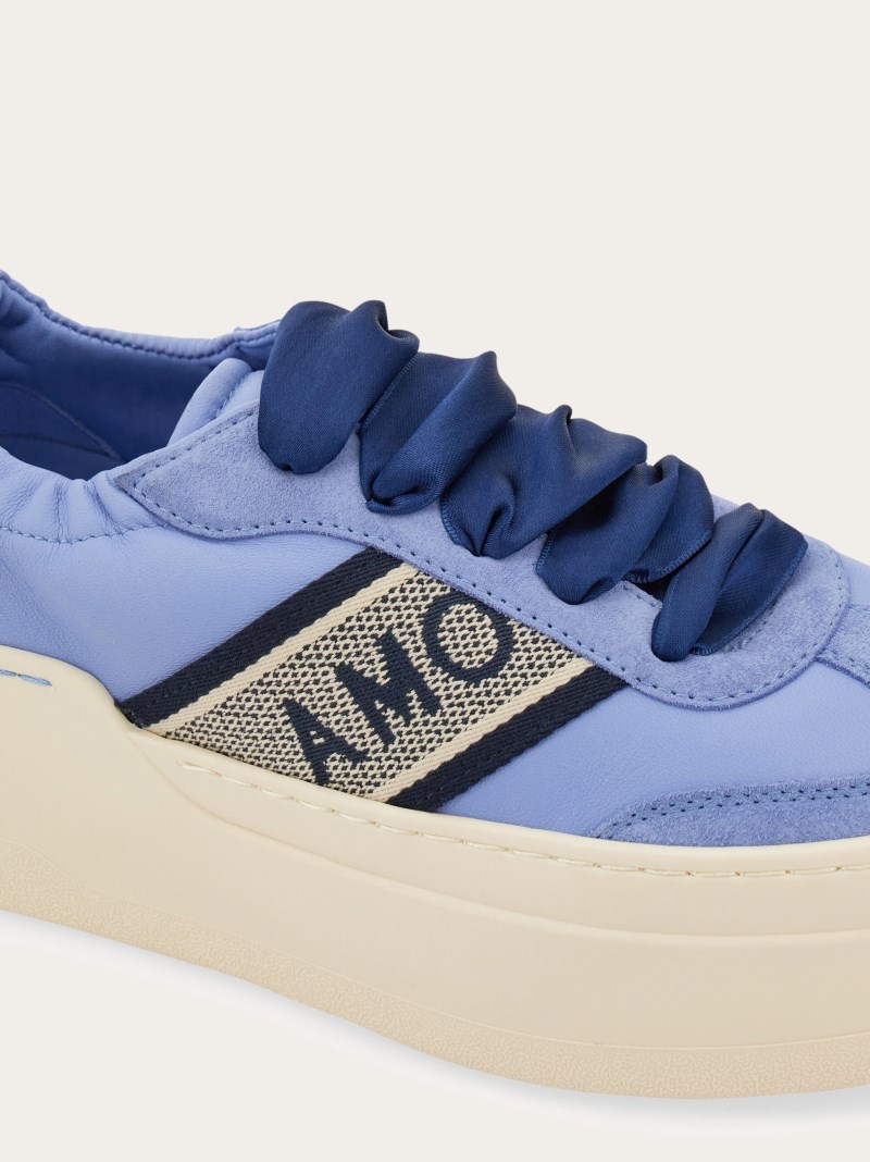 Ferragamo | Women's Wedge Sneaker - Oxford Blue