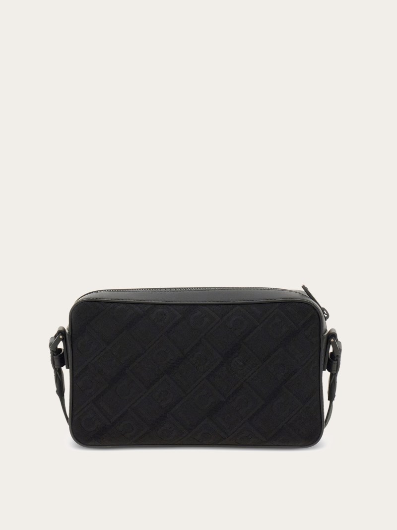 Ferragamo | Men's Monogram Crossbody Bag - Black