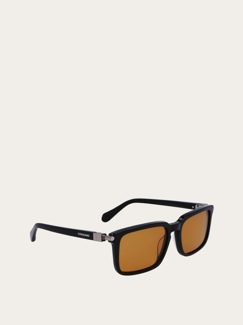 Ferragamo | Men's Sunglasses - Black/Orange