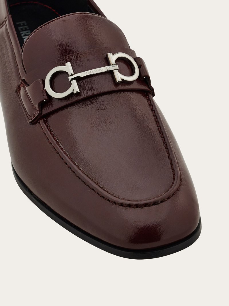 Ferragamo | Men's Hybrid Loafer With Gancini Ornament - Cordovan
