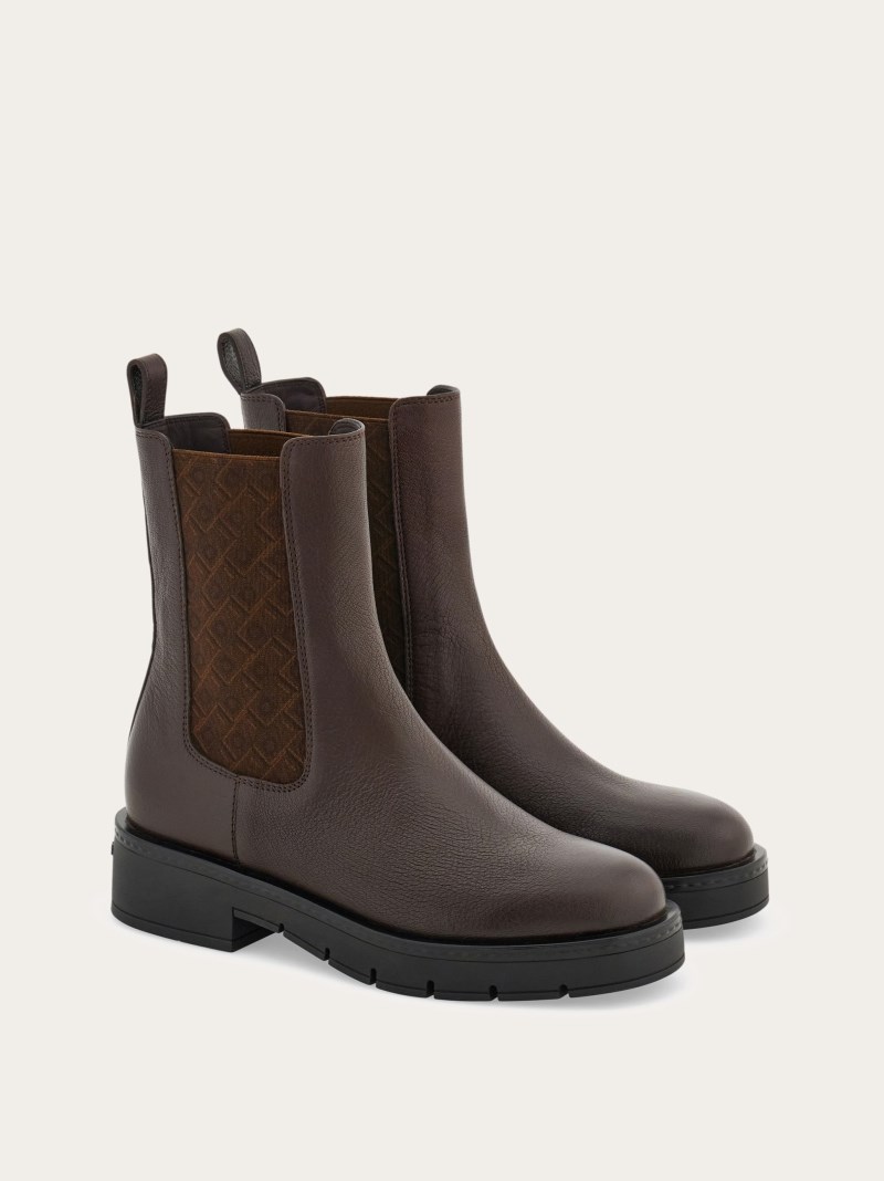 Ferragamo | Women's Chelsea Boot - Ganache Brown