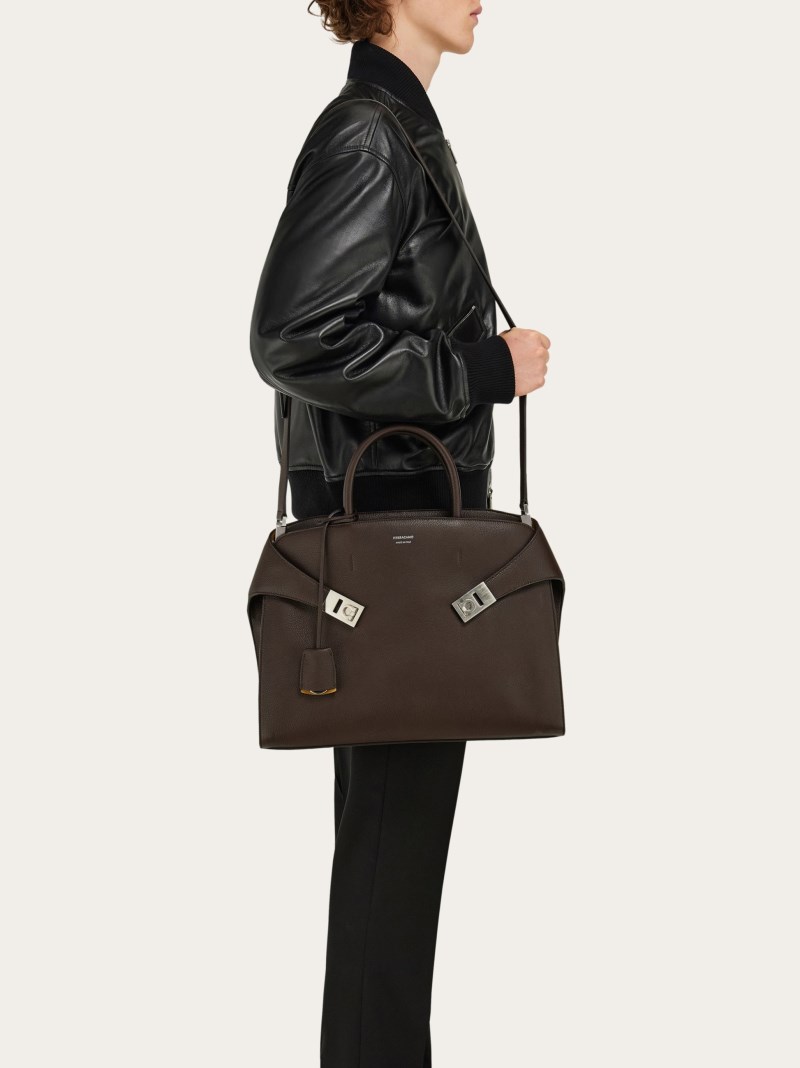 Ferragamo | Men's Hug Briefcase - Testa Di Moro