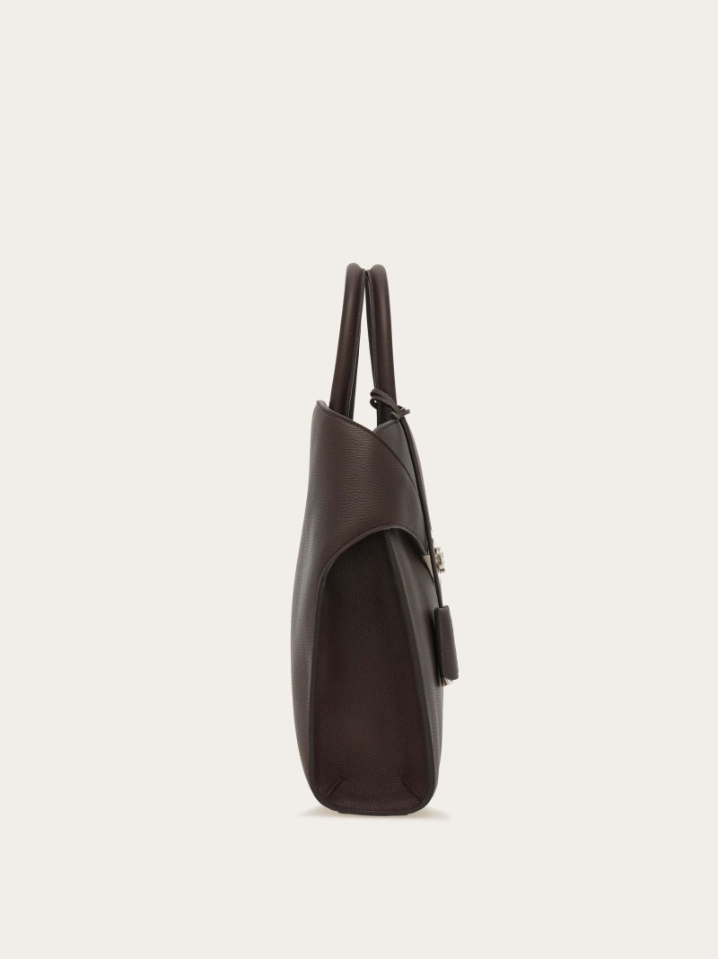 Ferragamo | Men's Hug Briefcase - Testa Di Moro
