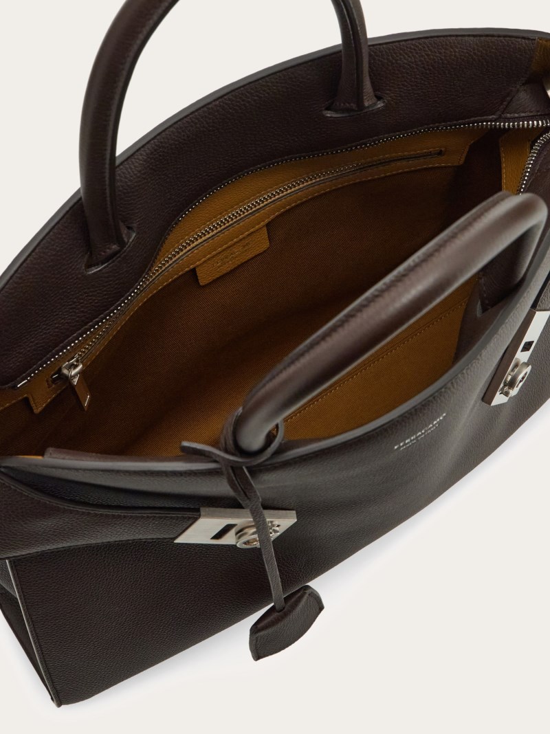 Ferragamo | Men's Hug Briefcase - Testa Di Moro