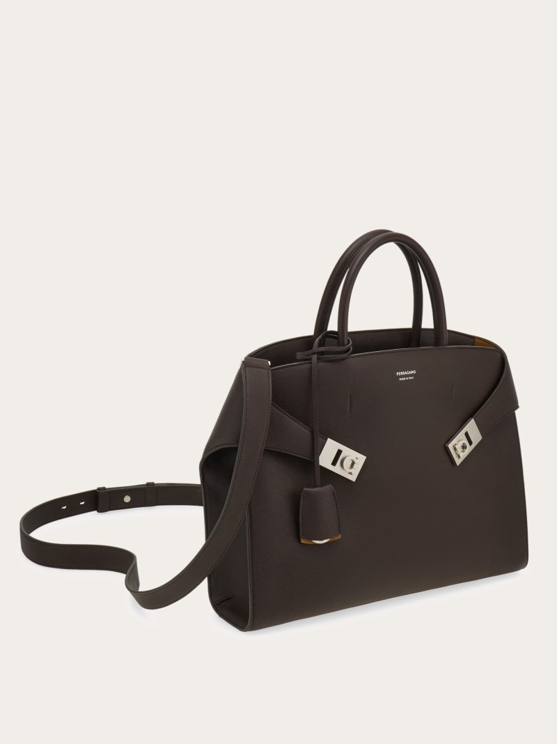 Ferragamo | Men's Hug Briefcase - Testa Di Moro
