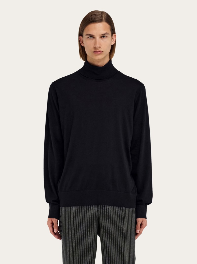 Ferragamo | Men's Turtle Neck Sweater - Black