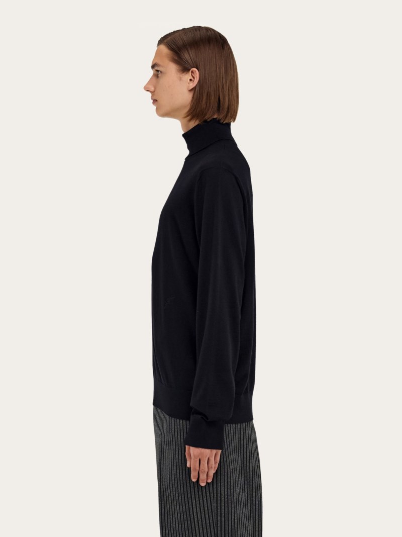 Ferragamo | Men's Turtle Neck Sweater - Black