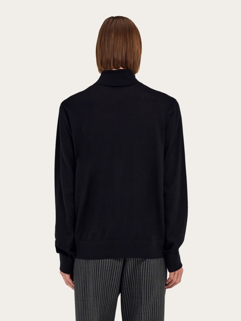 Ferragamo | Men's Turtle Neck Sweater - Black