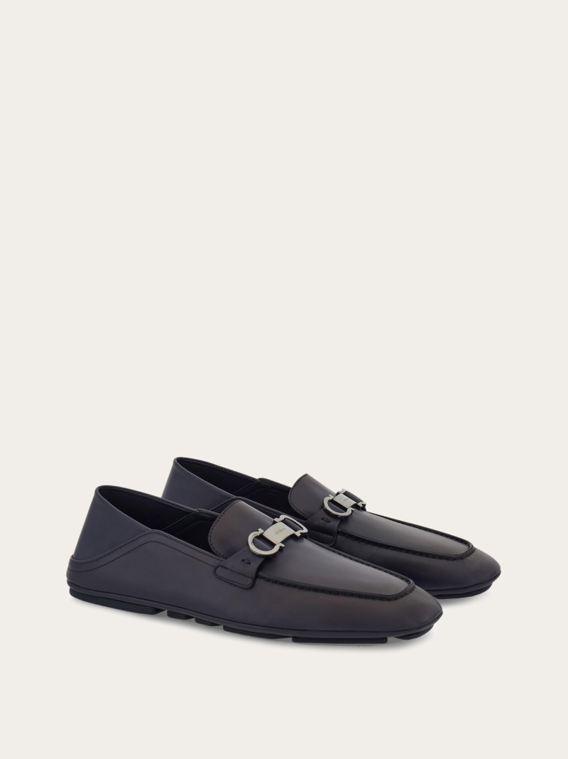 Ferragamo | Men's Hybrid Driver With Gancini Ornament - Navy Blue