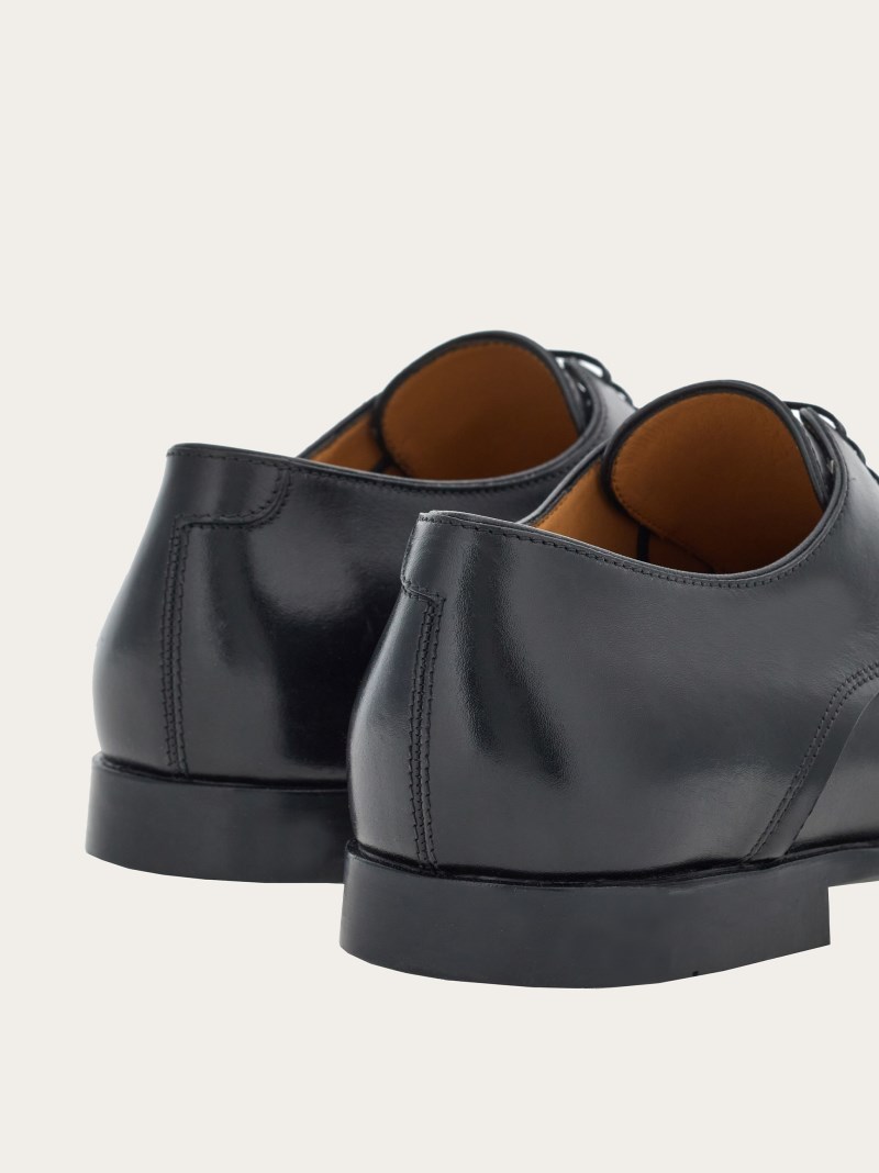 Ferragamo | Men's Two Tone Derby - Black/Cookie