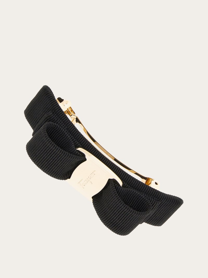 Ferragamo | Women's Vara Bow Hairclip - Black/Gold