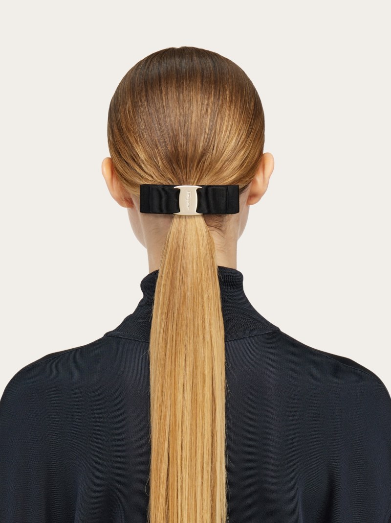 Ferragamo | Women's Vara Bow Hairclip - Black/Gold