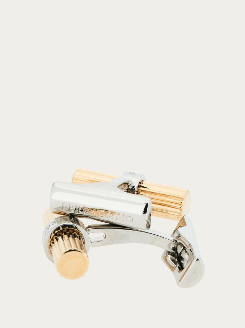 Ferragamo | Men's Branded Cufflinks - Gold