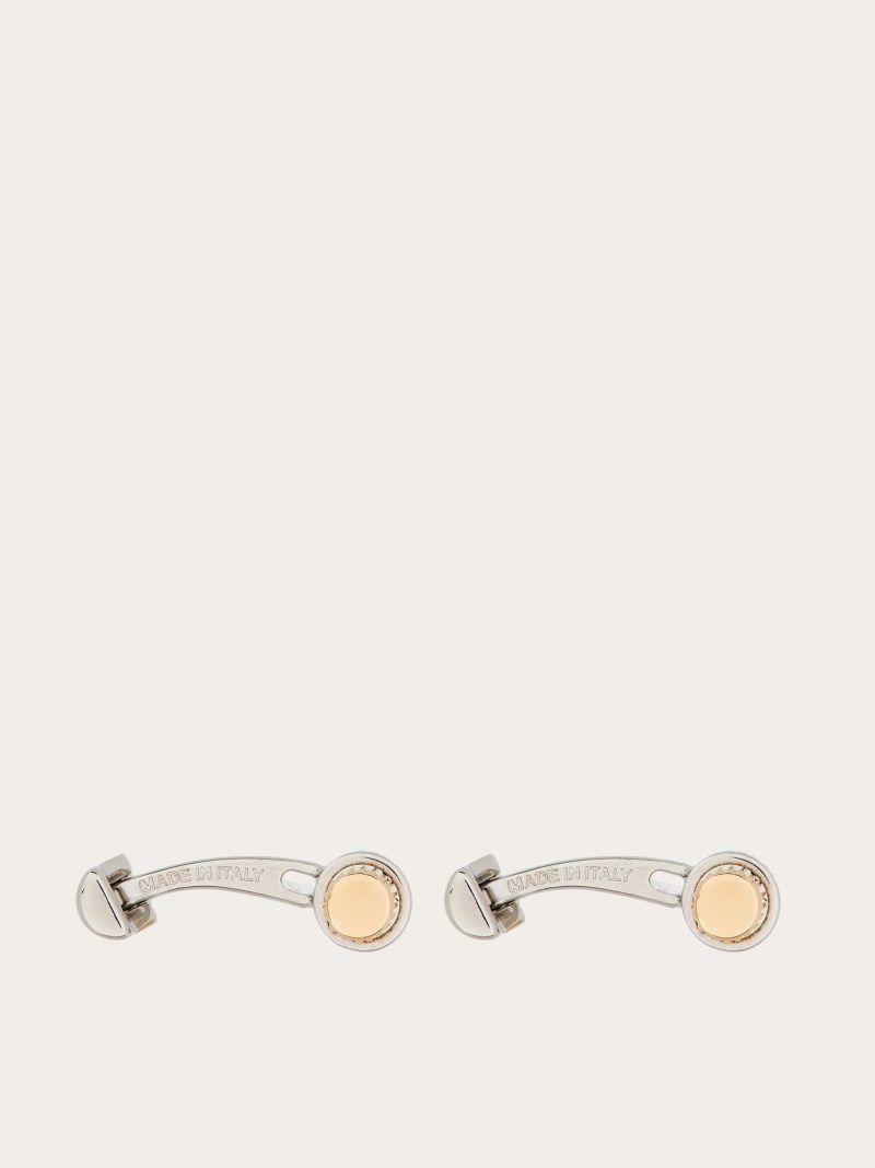 Ferragamo | Men's Branded Cufflinks - Gold