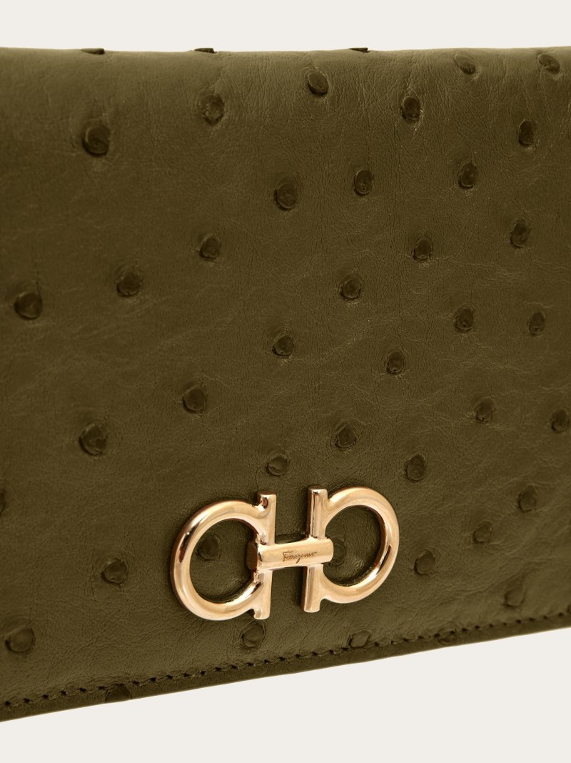 Ferragamo | Women's Gancini Continental Wallet - Olive Green