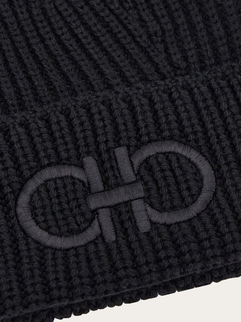 Ferragamo | Men's Wool Beanie - Black