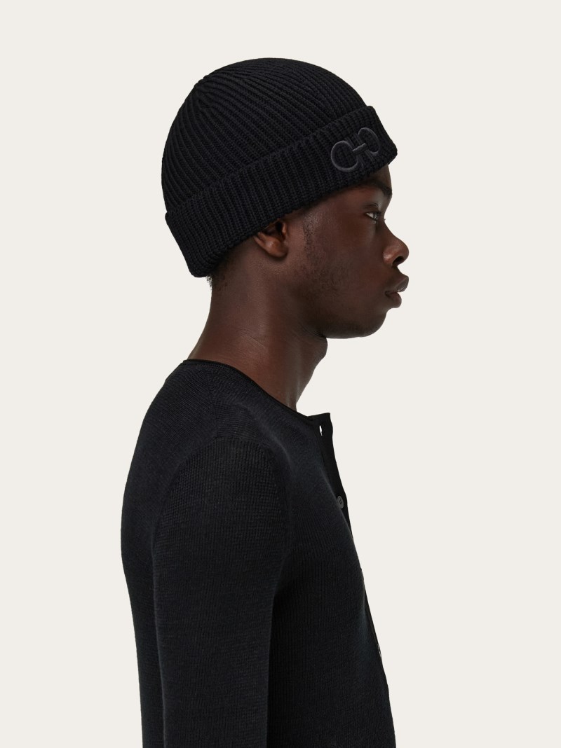 Ferragamo | Men's Wool Beanie - Black