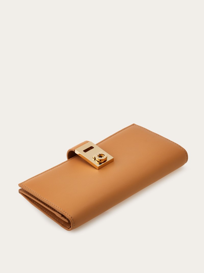 Ferragamo | Women's Hug Continental Wallet - Light Camel