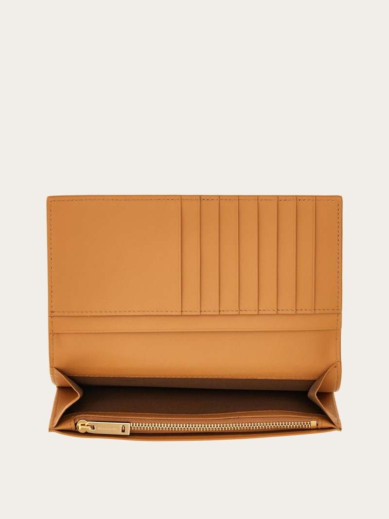Ferragamo | Women's Hug Continental Wallet - Light Camel