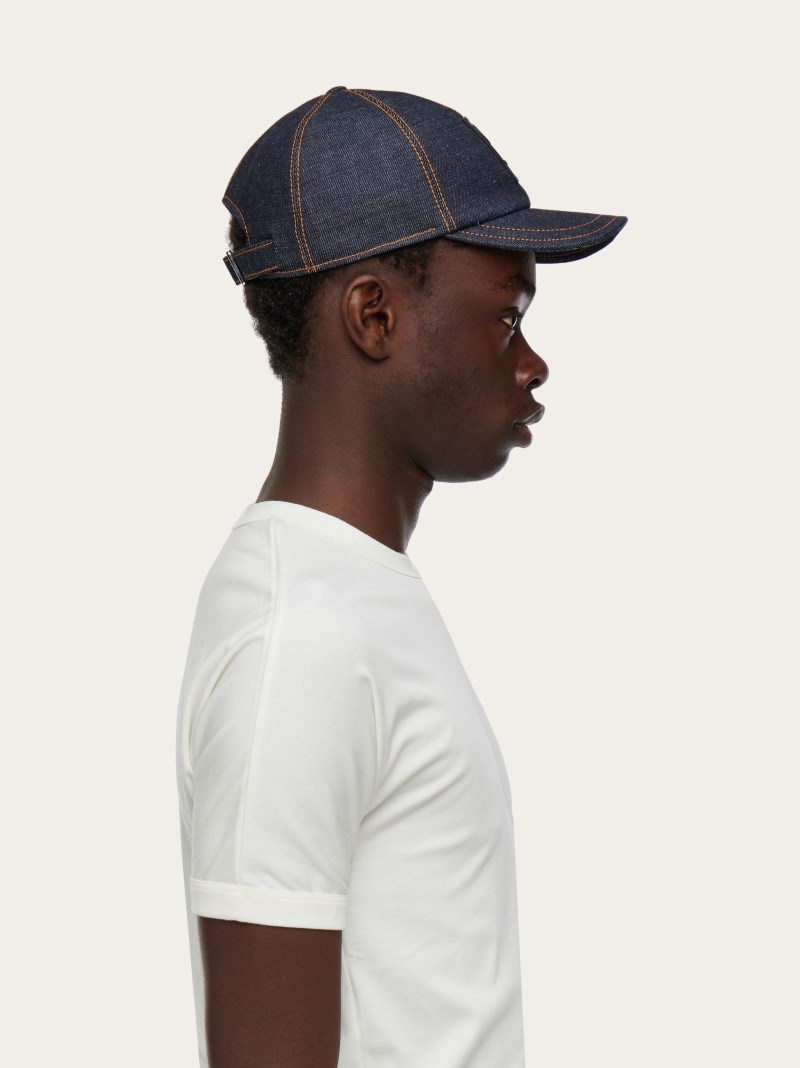 Ferragamo | Men's Gancini Baseball Cap - Blue