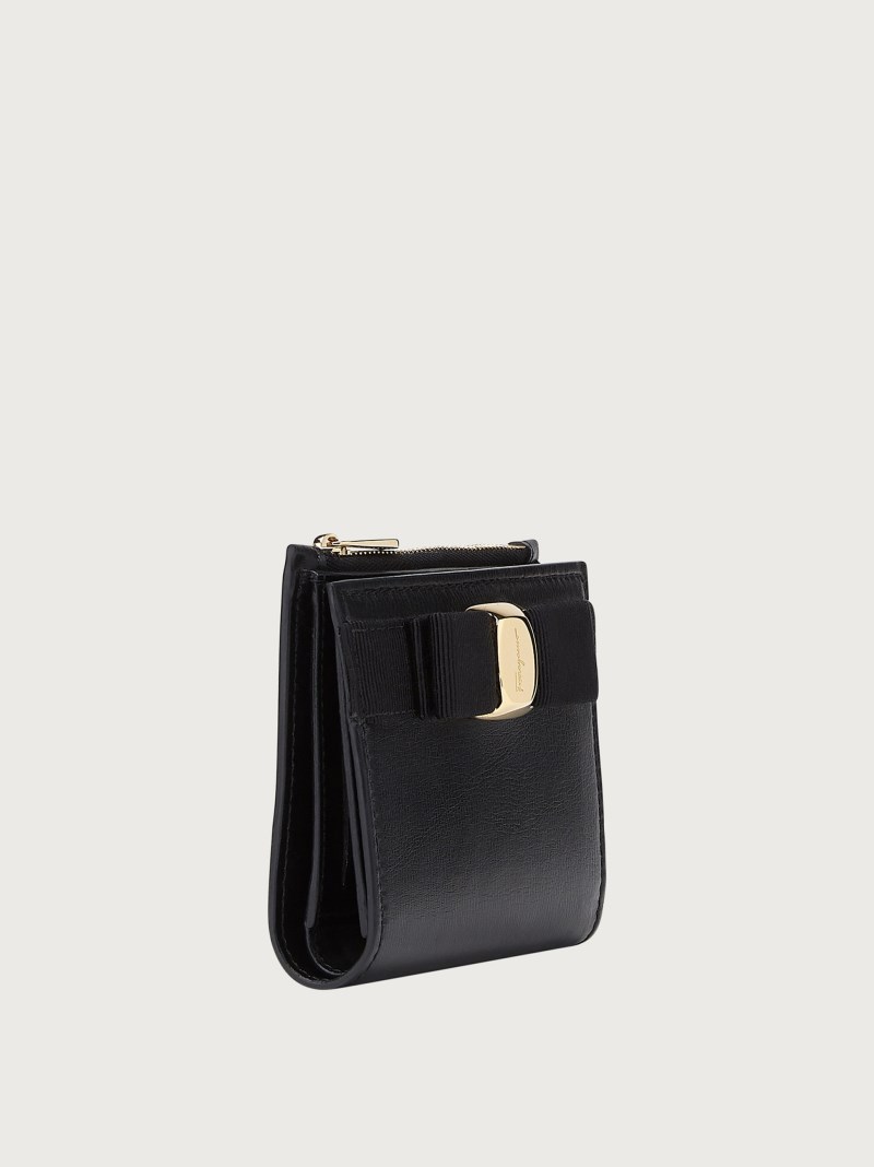 Ferragamo | Women's Vara Bow Compact Wallet - Black