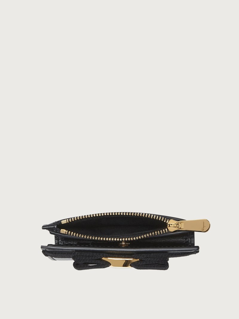 Ferragamo | Women's Vara Bow Compact Wallet - Black
