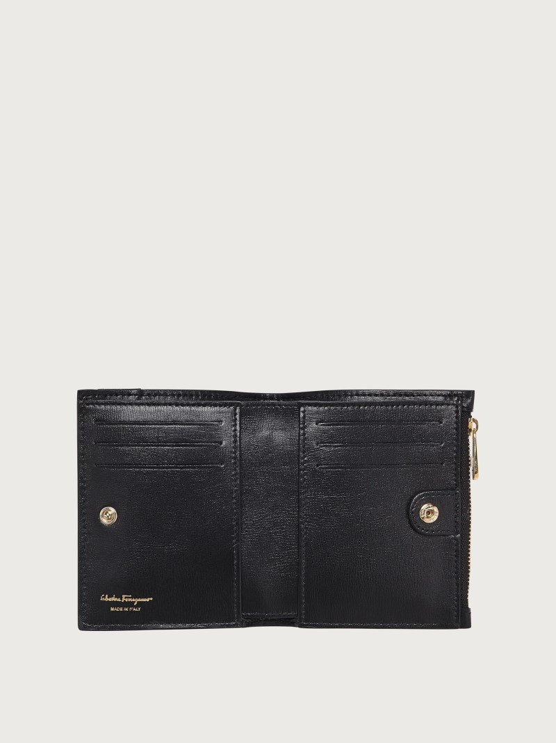 Ferragamo | Women's Vara Bow Compact Wallet - Black