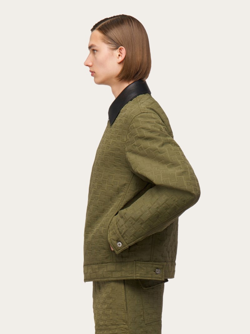 Ferragamo | Men's Monogram Blouson - Olive Green